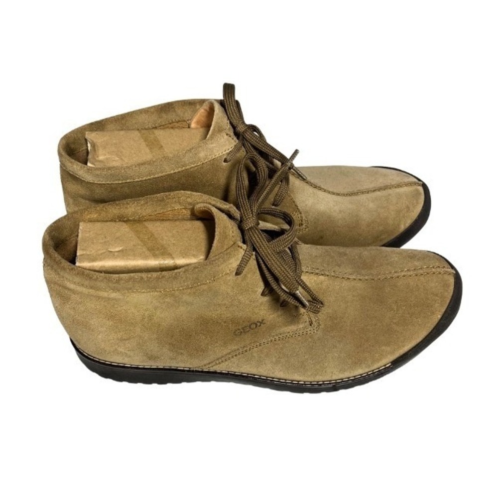 Geox Respira Mens Tan Suede Chukka Desert Boots Lace Up Size 46 EU 12 US